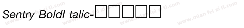 Sentry BoldI talic字体转换